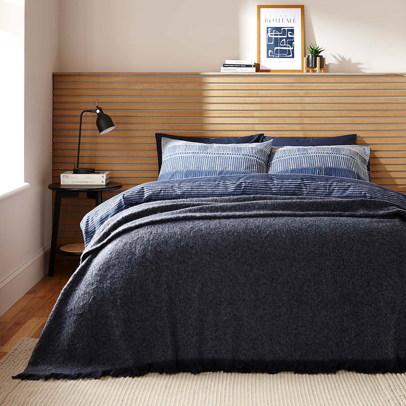 Ridley Marl Faux Mohair Throw 235cm x 235cm