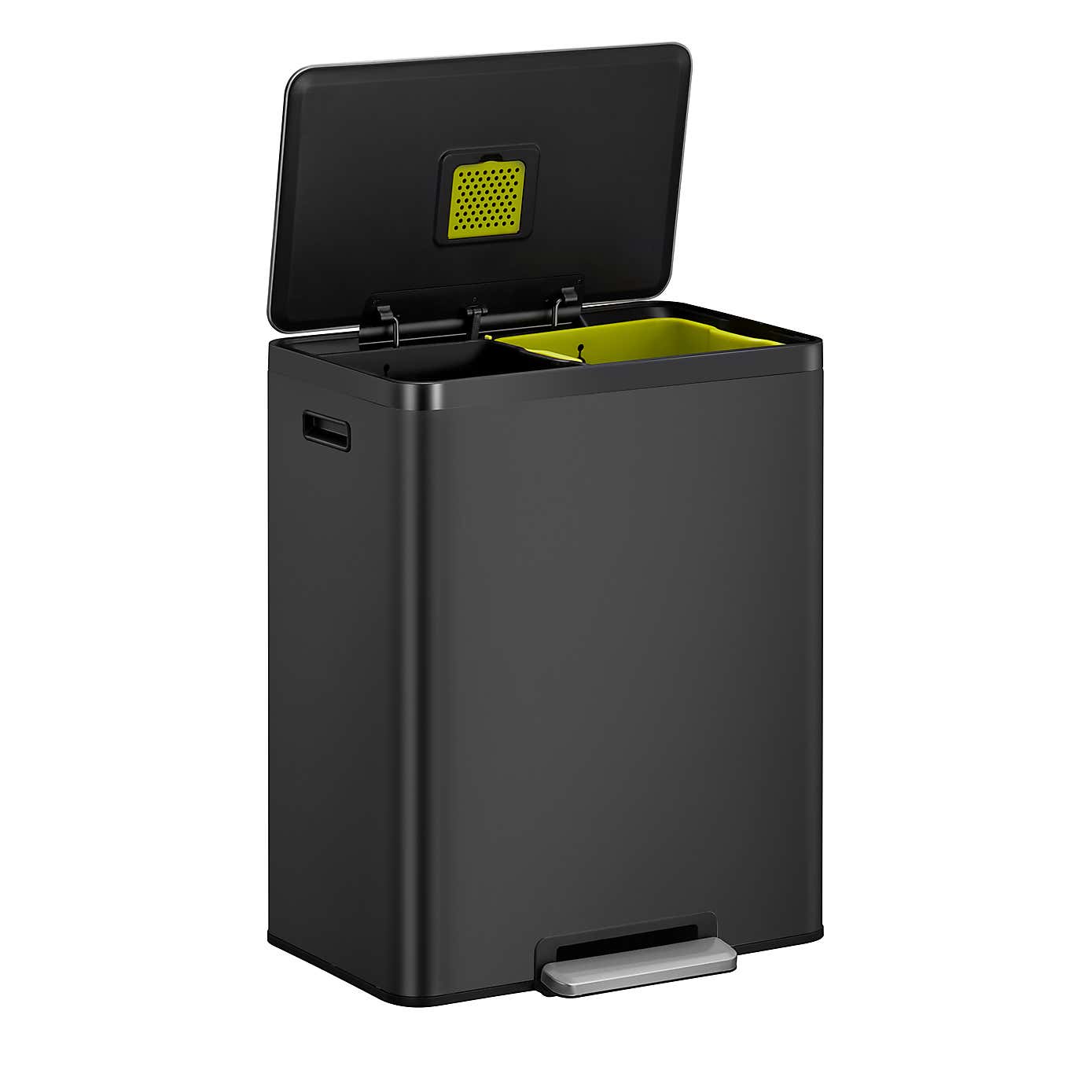 EKO Ecocasa II 30/30L Matt Black Steel Recycling Bin