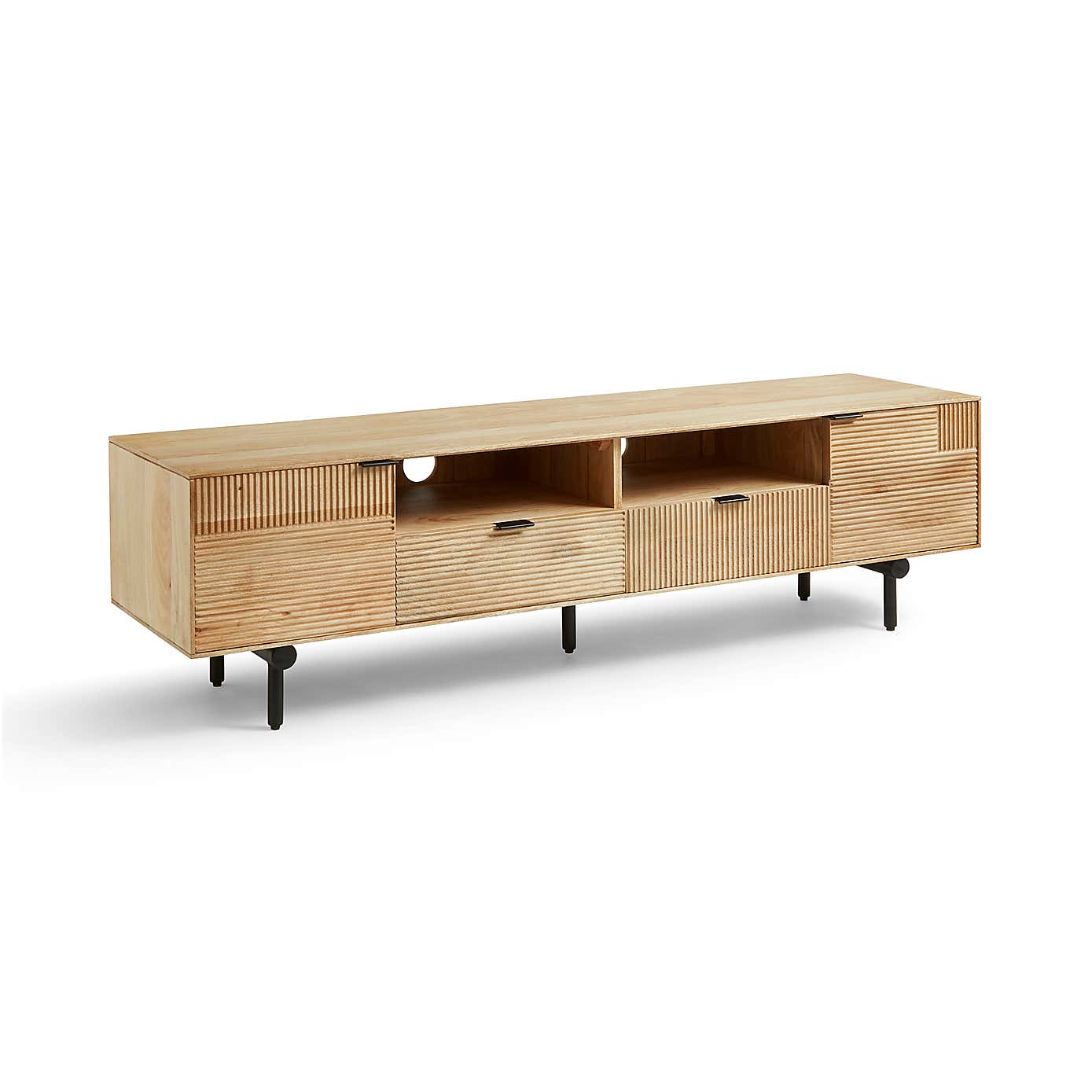 Spencer Extra Wide TV Unit for TVs up to 80", Mango Wood