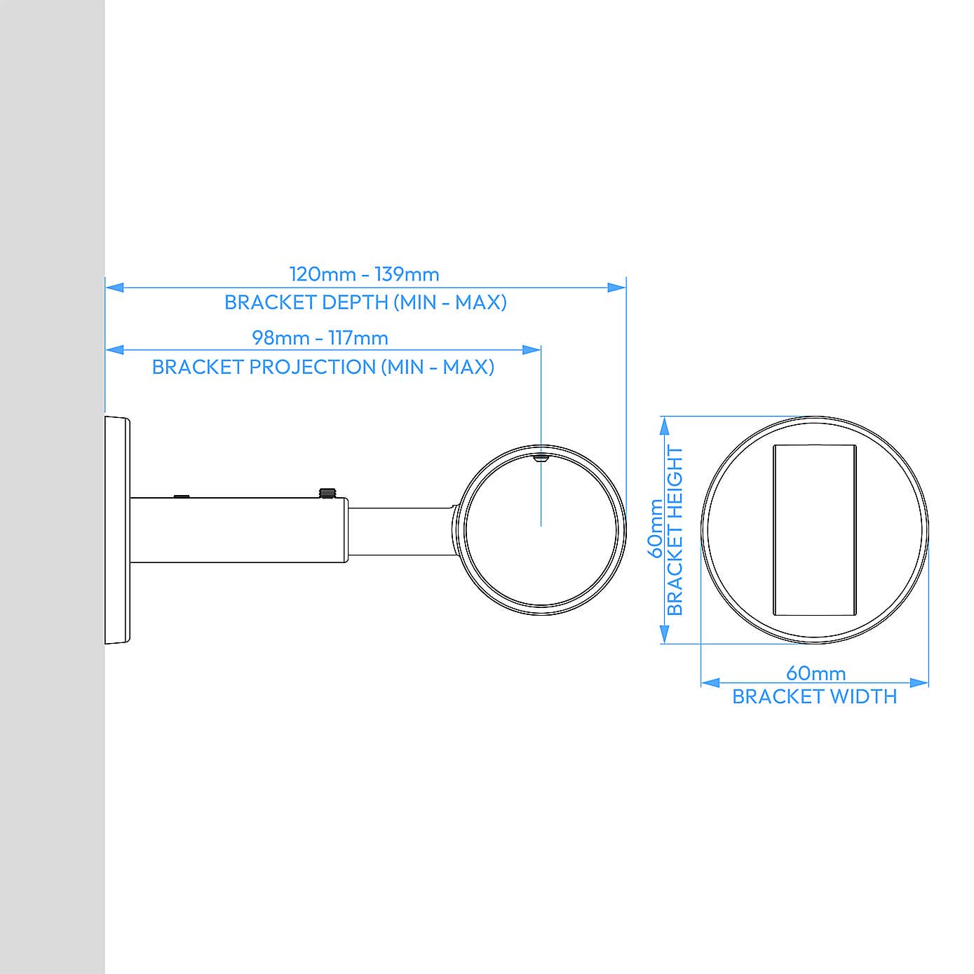 Atlanta Acrylic Curtain Pole with Rings