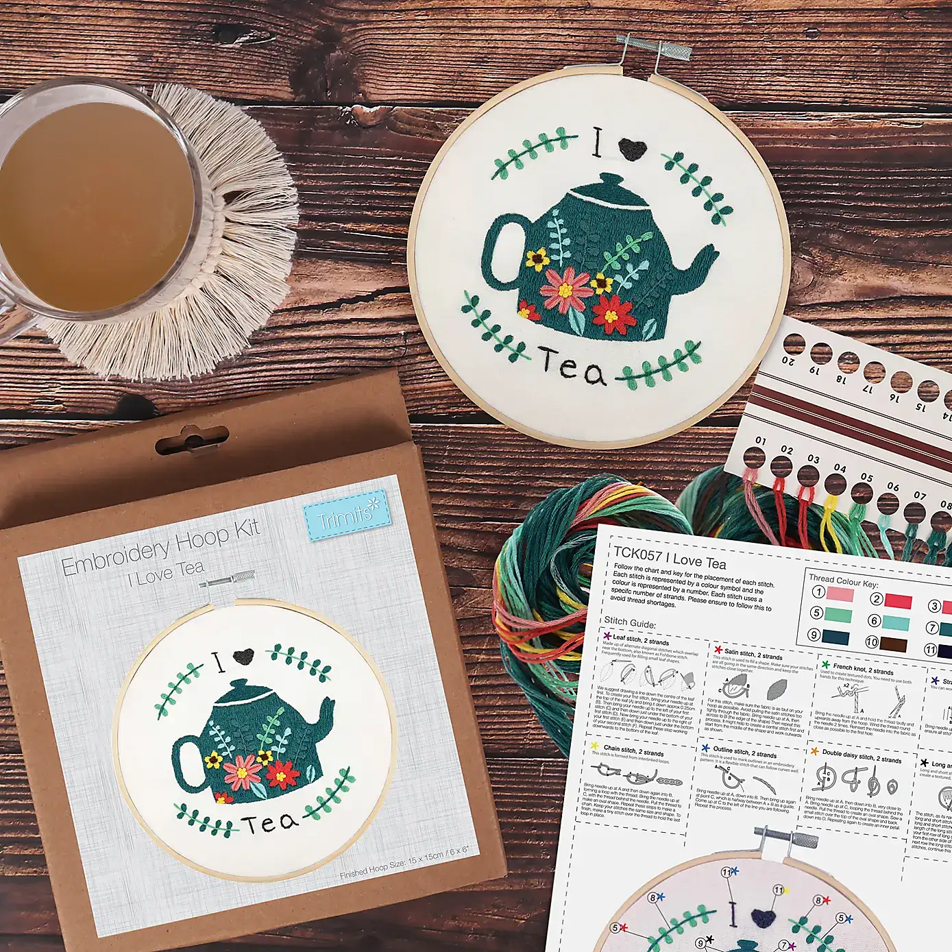 Embroidery Kit I Love Tea