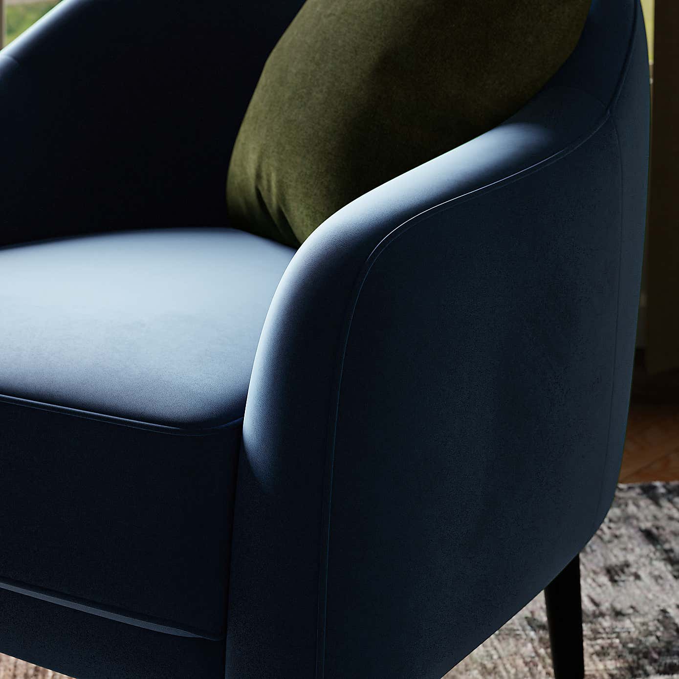 Kaspar Velvet Tub Chair
