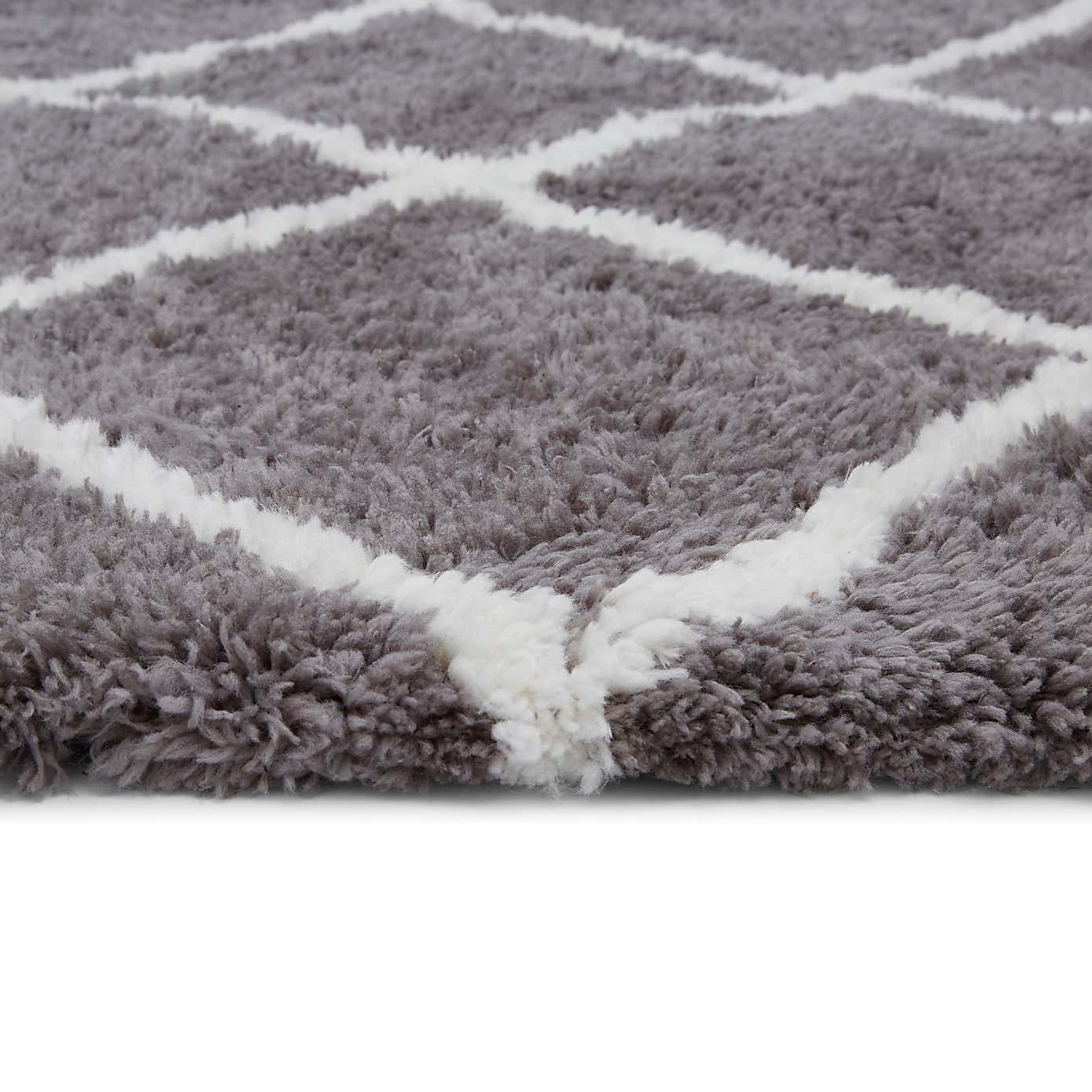 Diamond Berber Shaggy Rug