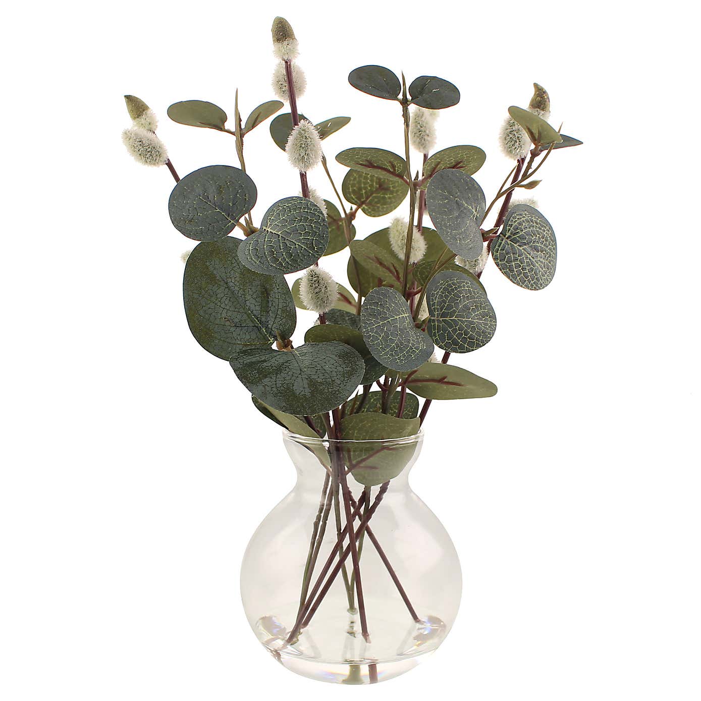 Churchgate Artificial Eucalyptus Pussy Willow Stems