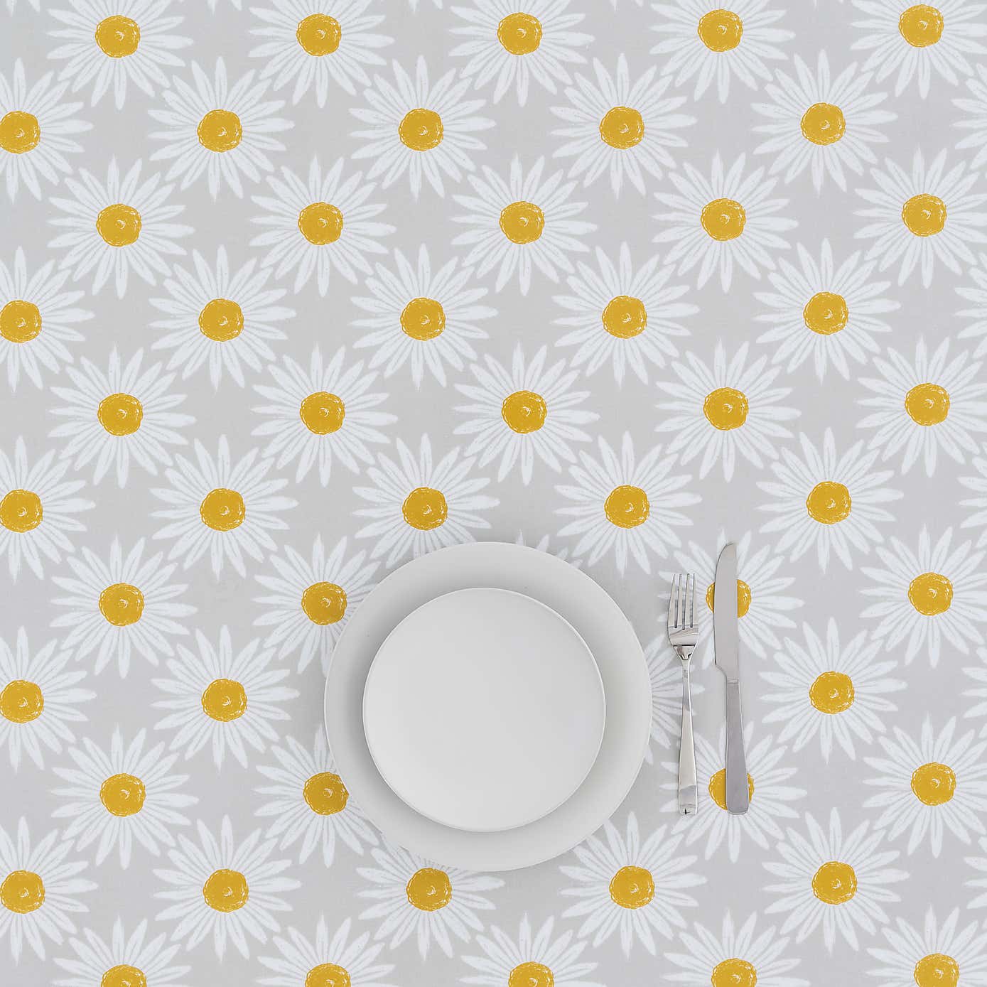 By the Metre Daisy PVC Grey
