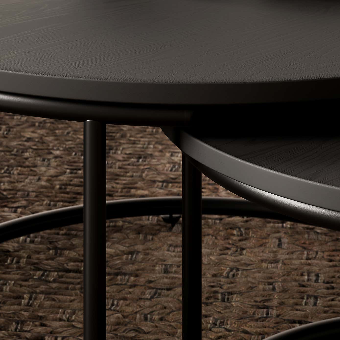 Fulton Black Nest of Tables