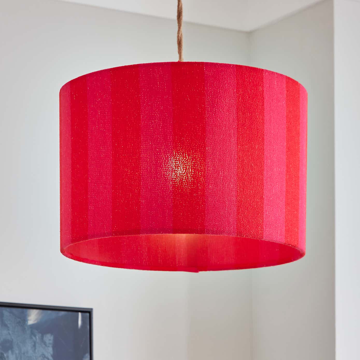 Beatrice Stripe Drum Lamp Shade