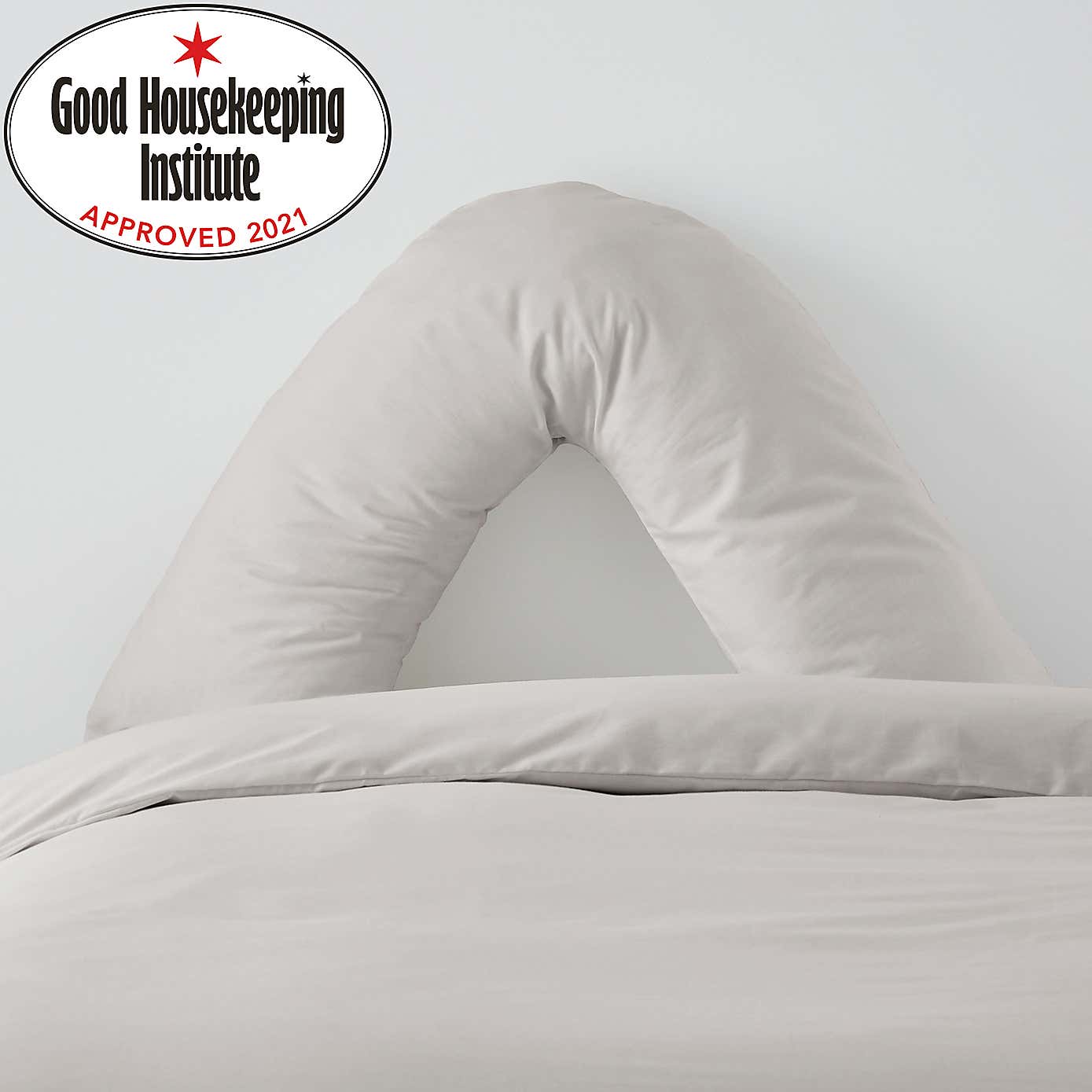 Non Iron Plain Dye Silver V-Shaped Pillowcase