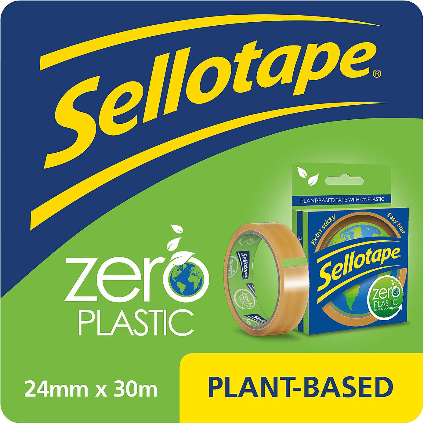 Zero Plastic Sellotape 24mm x 30m