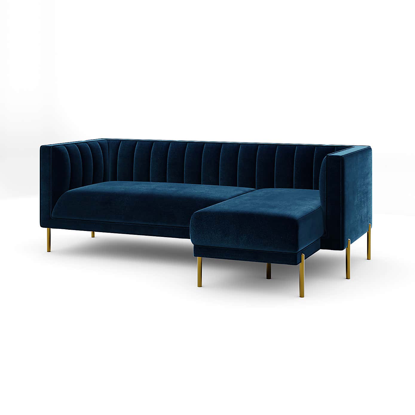 Bellamy Luxe Velvet Left Hand Corner Chaise