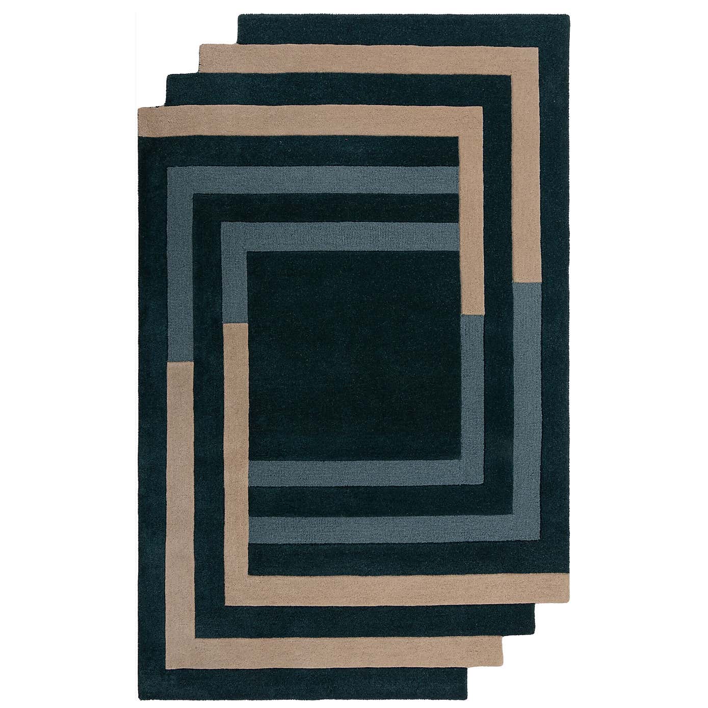 Labyrinth Shaped Wool Rug