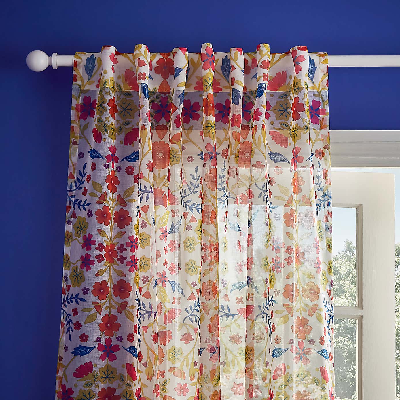 Sophie Robinson Courtyard Garden Tie Top Single Voile Panel