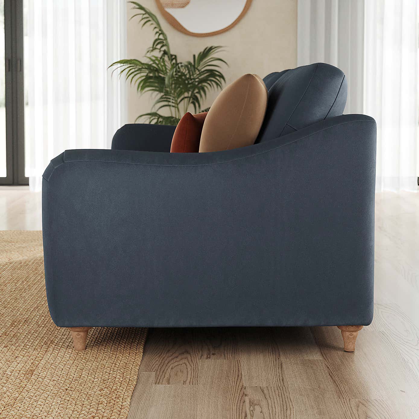 Hattie Matte Plush Velvet 2 Seater Sofa