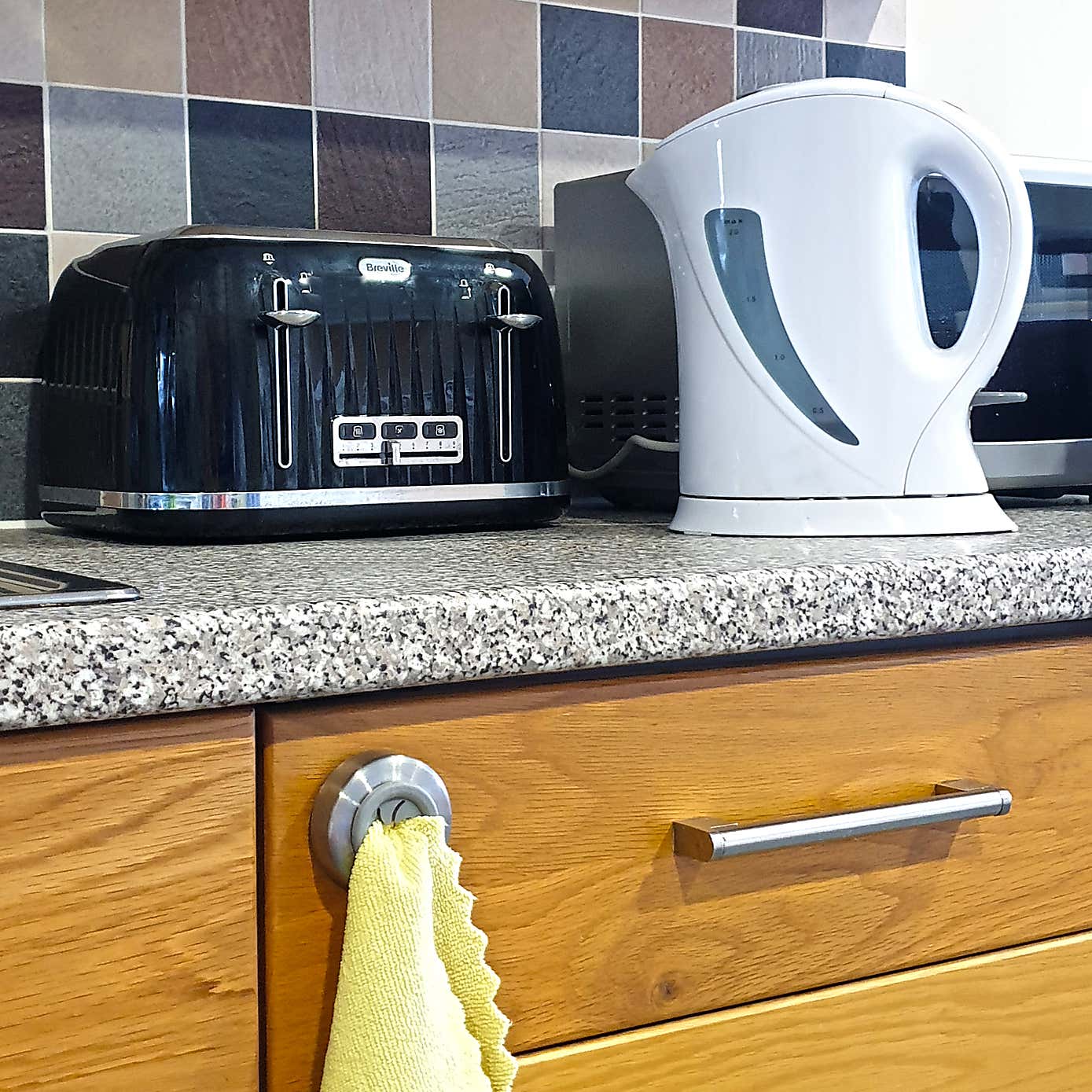 Cloth Holder Self Adhesive Metal Silver