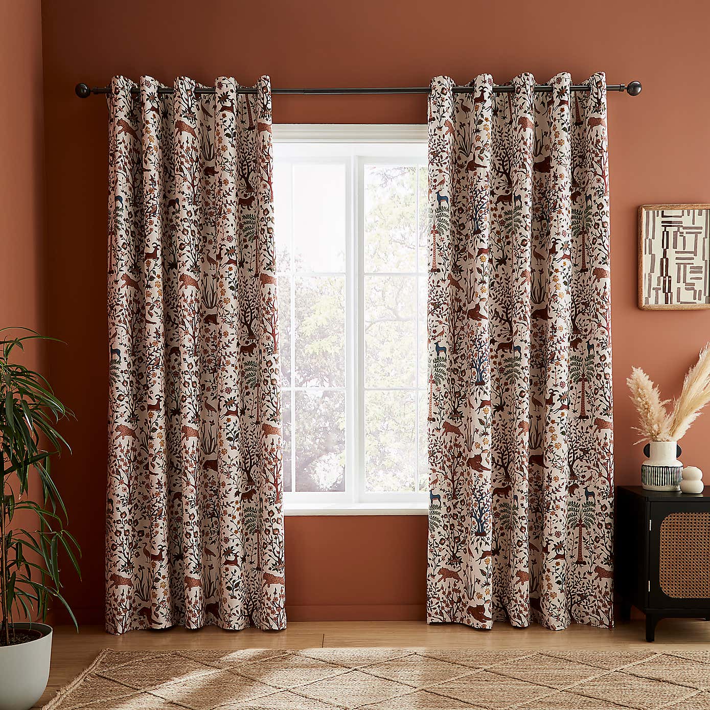Forest Animals Blackout Eyelet Curtains