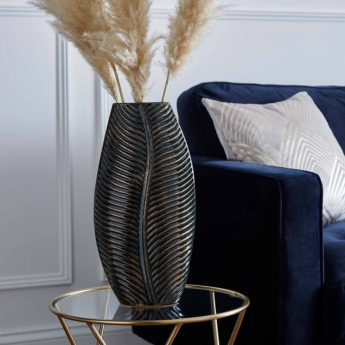 Palm Leaf Vase, 40cm