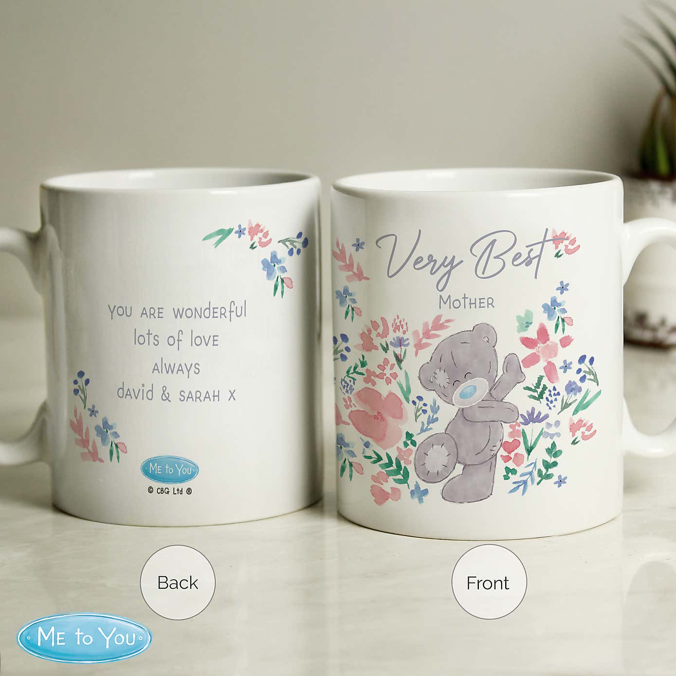 Personalised Me To You Floral Mug