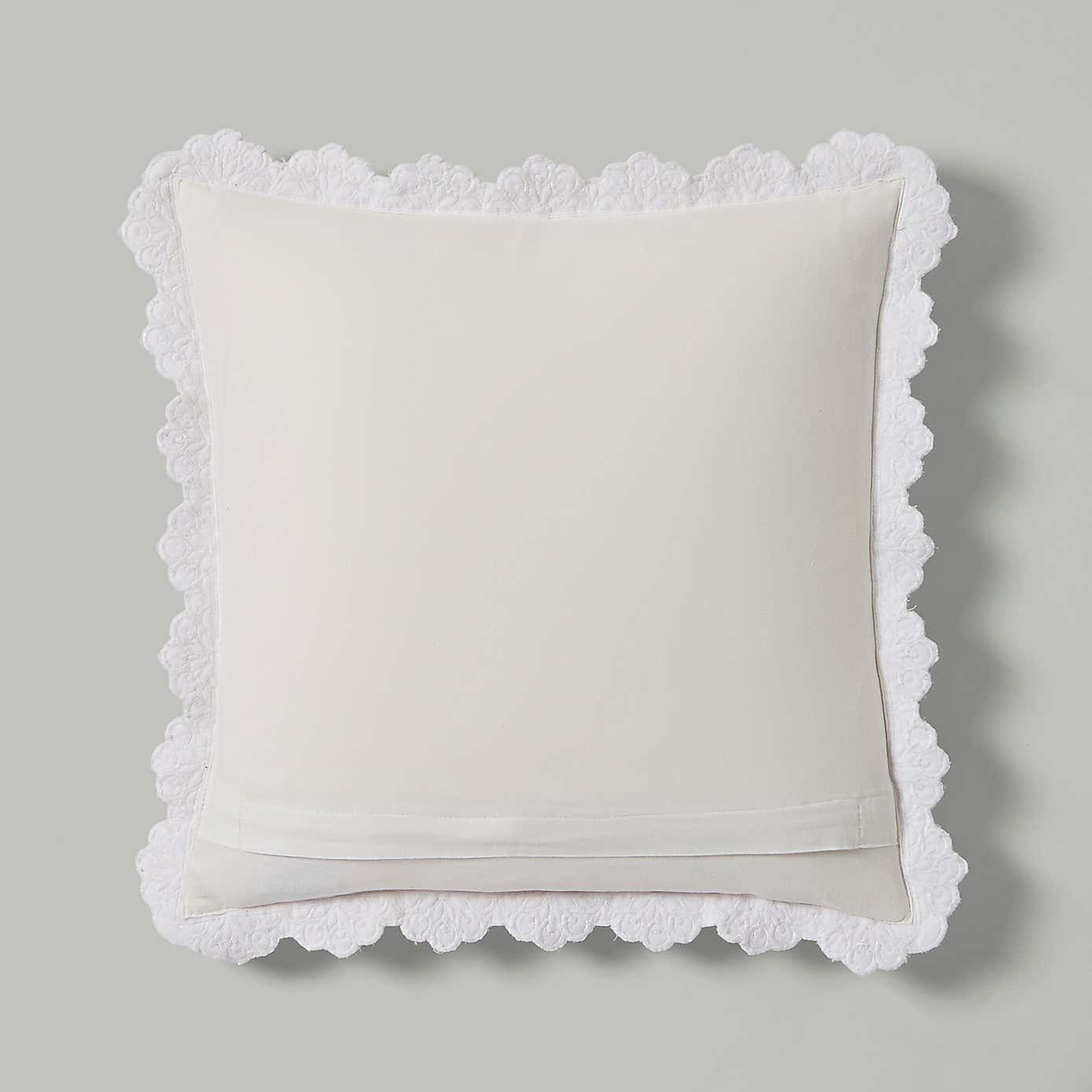 Quilted Embroidered Cotton Cushion Cover