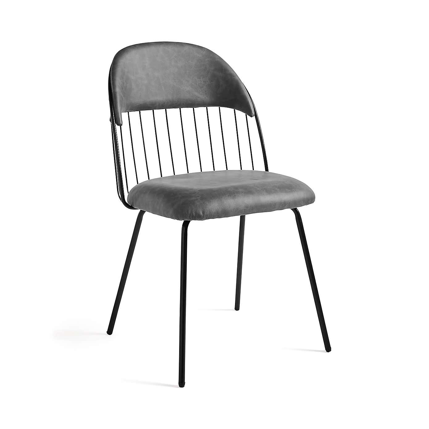 Marcela Set of 2 Chairs, Tan Faux Leather