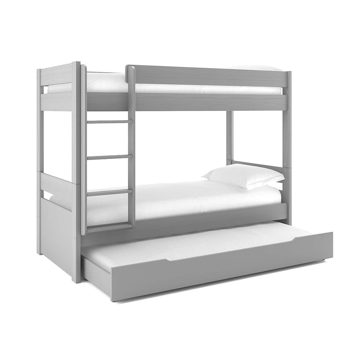 Stompa Uno Bunk Bed With Trundle Drawer, Pine