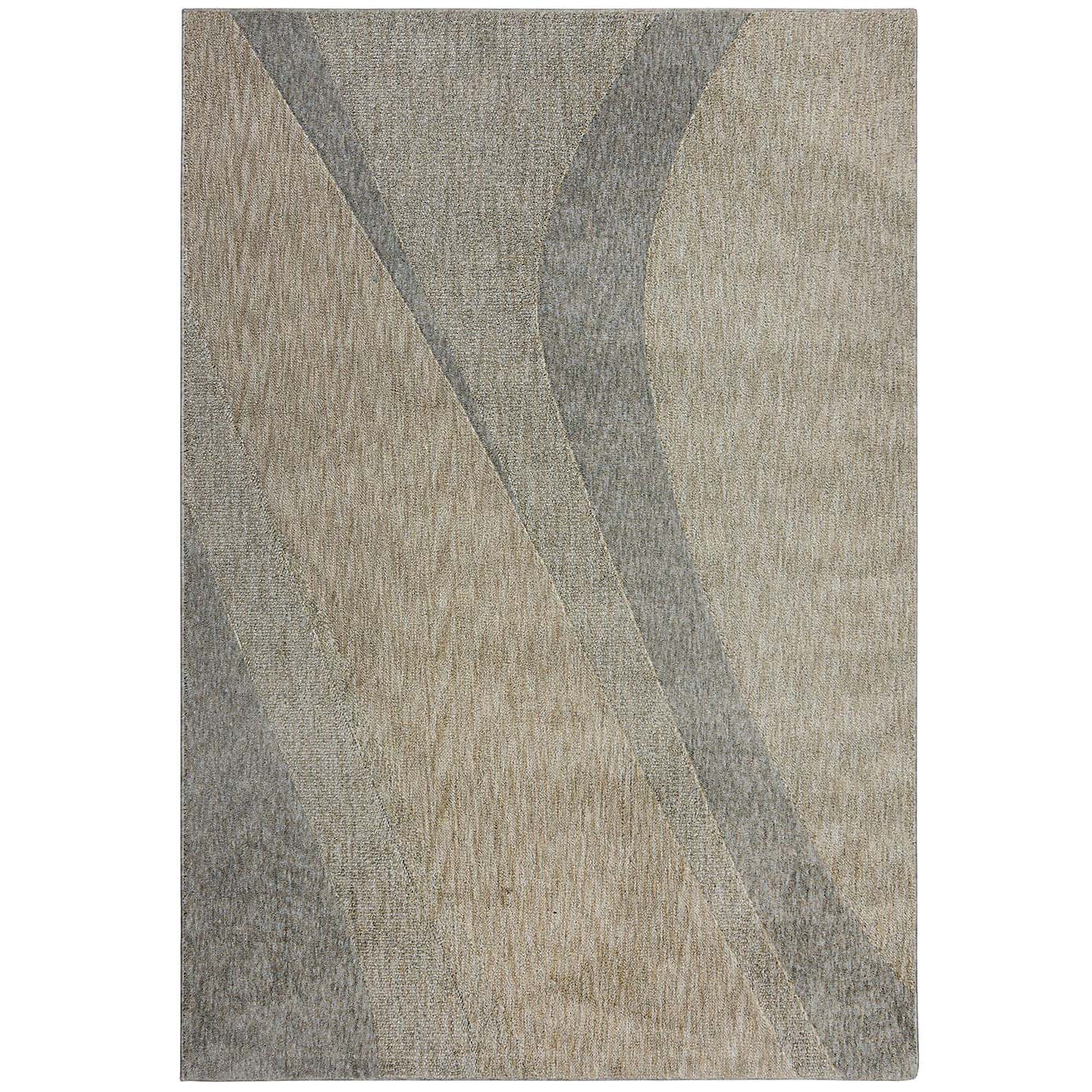 Wave Abstract Carved Rug