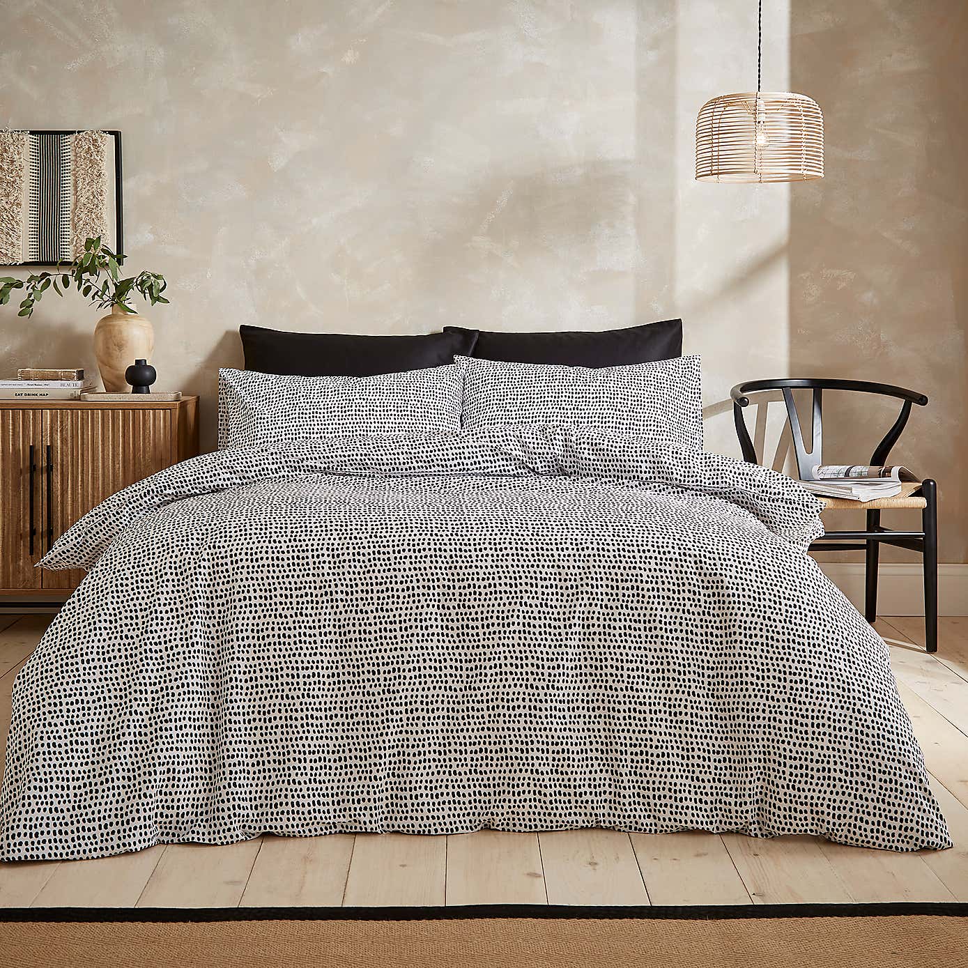 Artisan Spot Polycotton Duvet Cover and Pillowcase Set