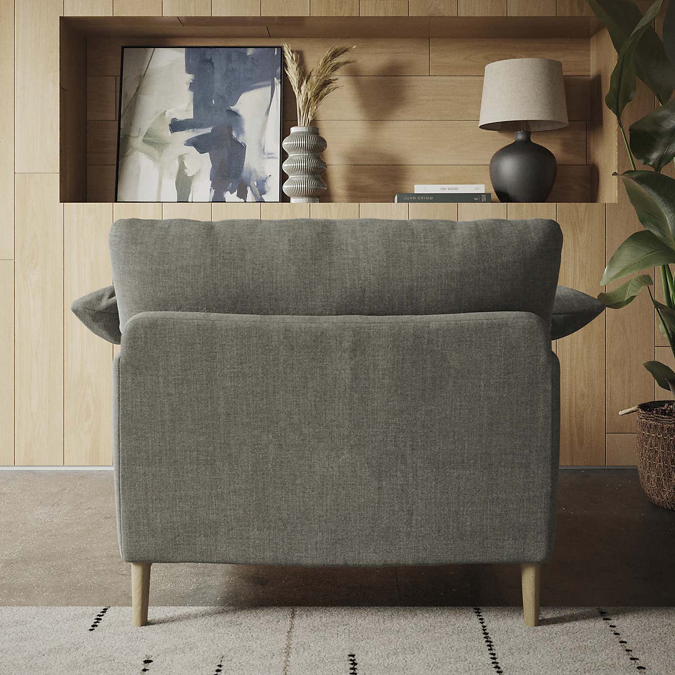 Hector Tonal Plush Chenille Snuggle Chair