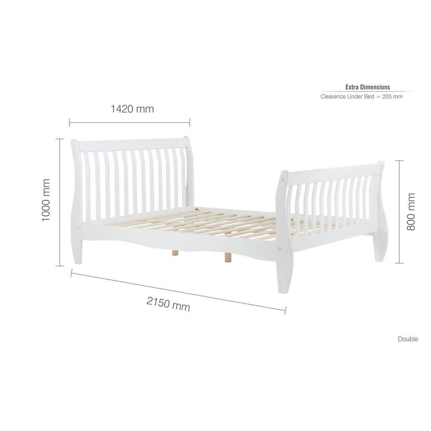 Belford Wooden Bed Frame, White