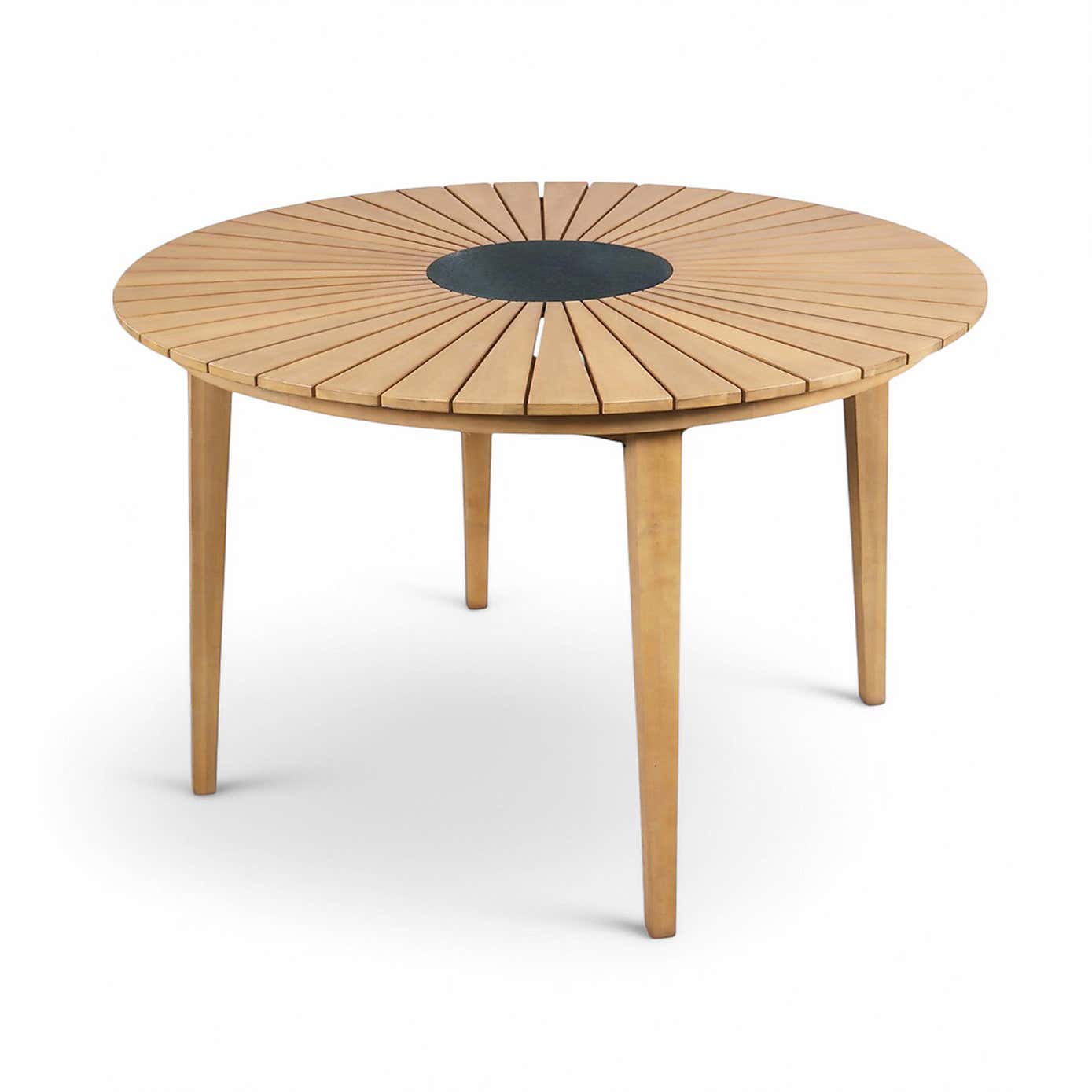 A.Mir Roma 4 Seater Outdoor Dining Set with Black Granite Insert