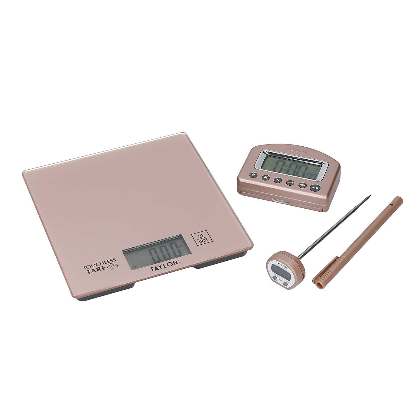 Taylor Pro 3-Piece Rose Gold Kitchen Measuring Set