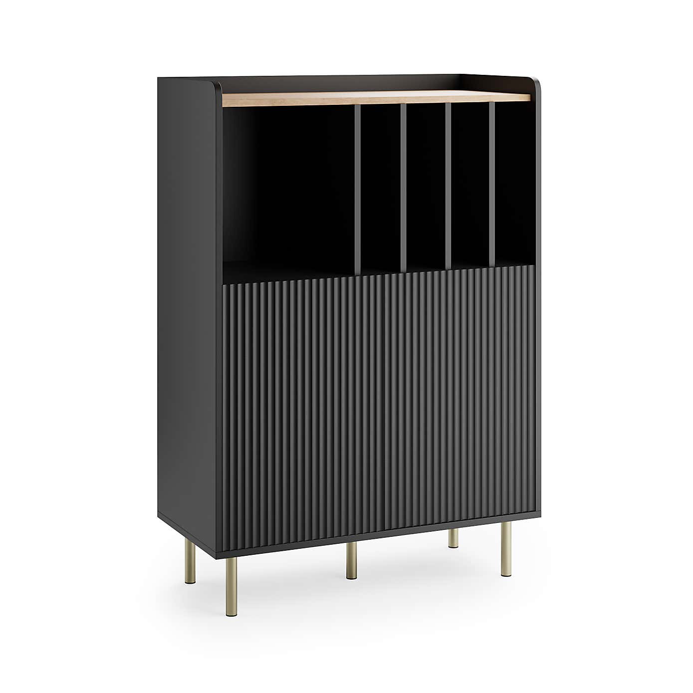 Georgi Vinyl Cabinet Black