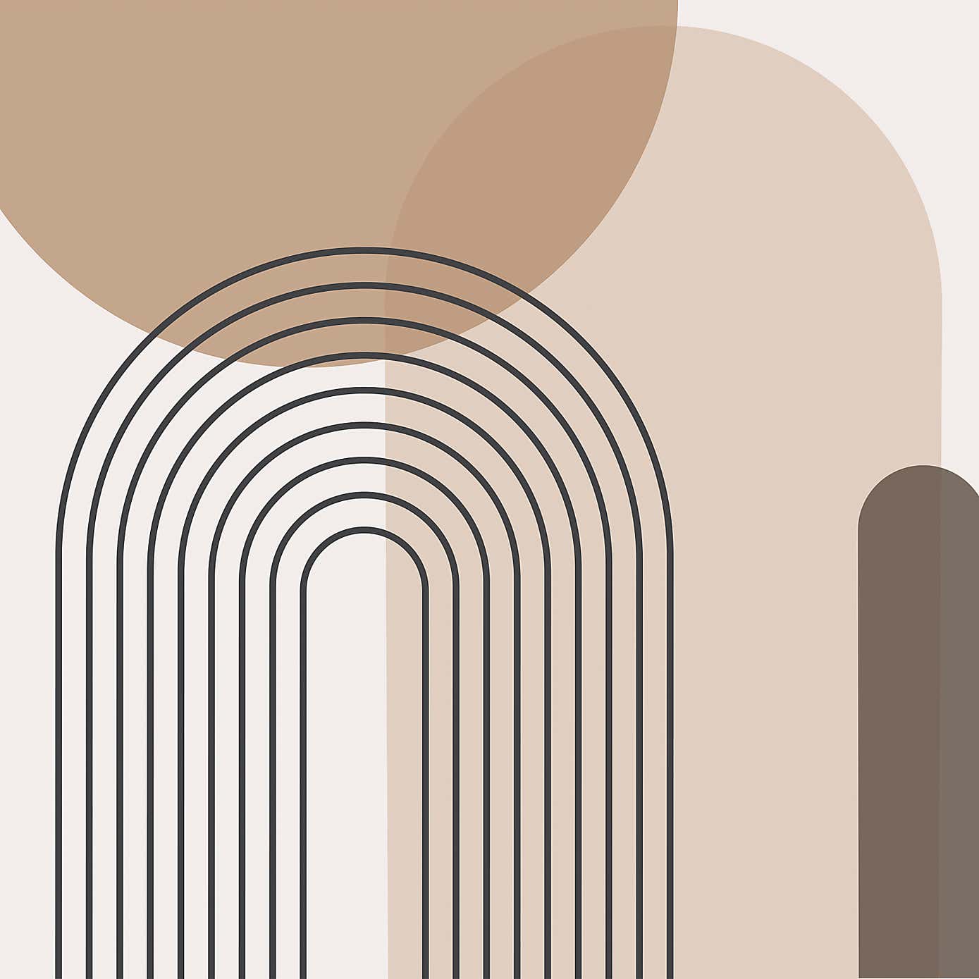 Boho Geo Natural Mural