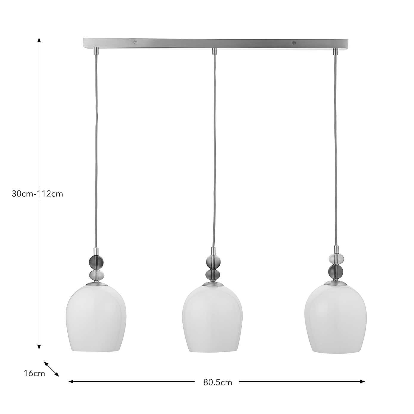 Kara 3 Light Adjustable Diner Ceiling Light