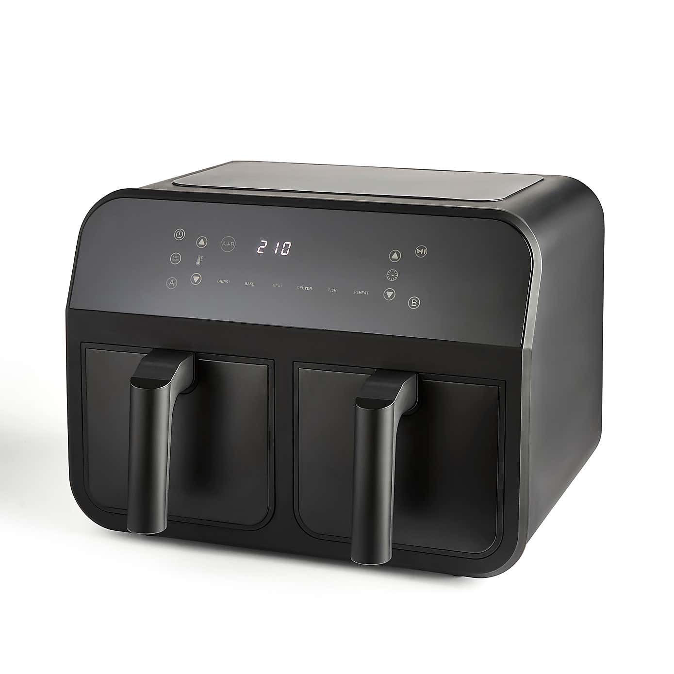 Digital Dual 2 Drawer Black Air Fryer 8L 2400W