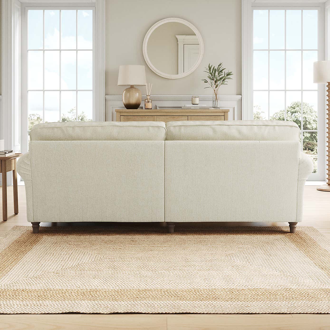 Flori Corner Chaise Sofa, Chunky Chenille