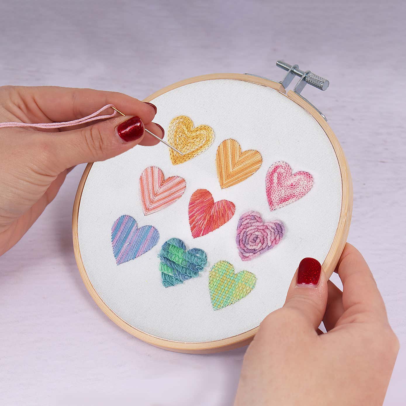 Embroidery Kit Ombre Hearts