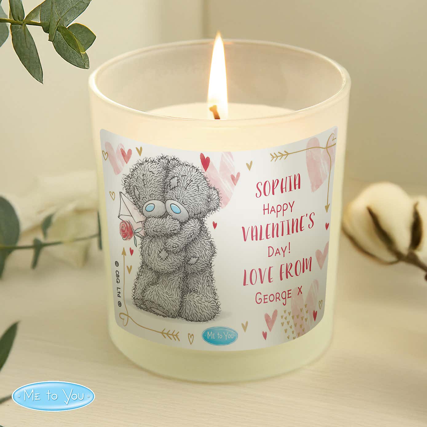 Personalised Me To You Hold You Forever Scented Jar Candle