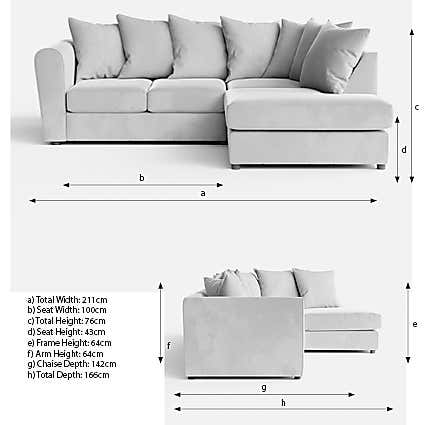 Blake Opulent Velvet Curved Quilted Arm Corner Sofa