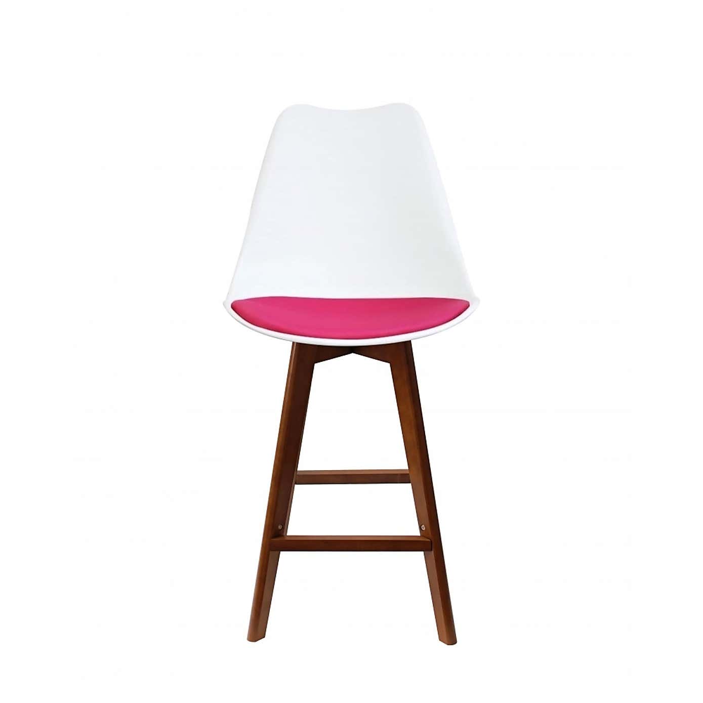 Fusion Living Soho White Plastic Bar Stool