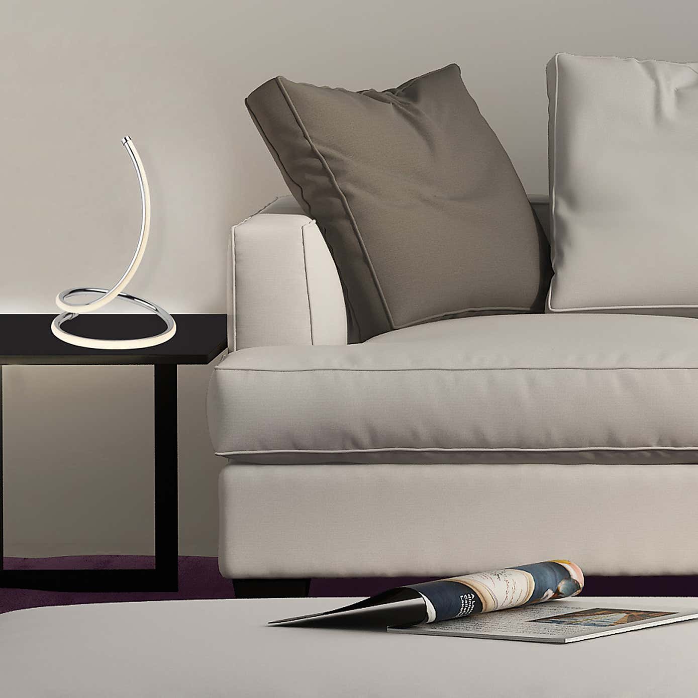 Roccaraso Integrated LED Swirl Table Lamp