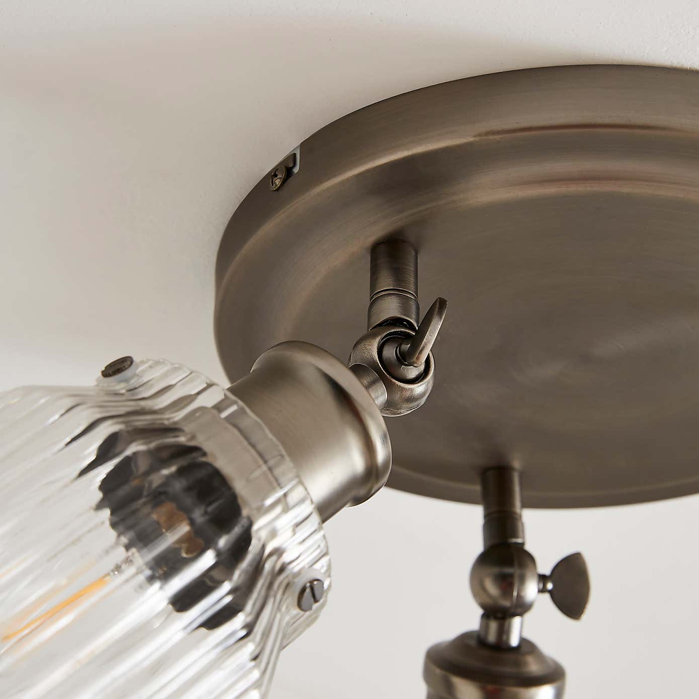 Tobias Industrial Ribbed 3 Light Adjustable Spotlight