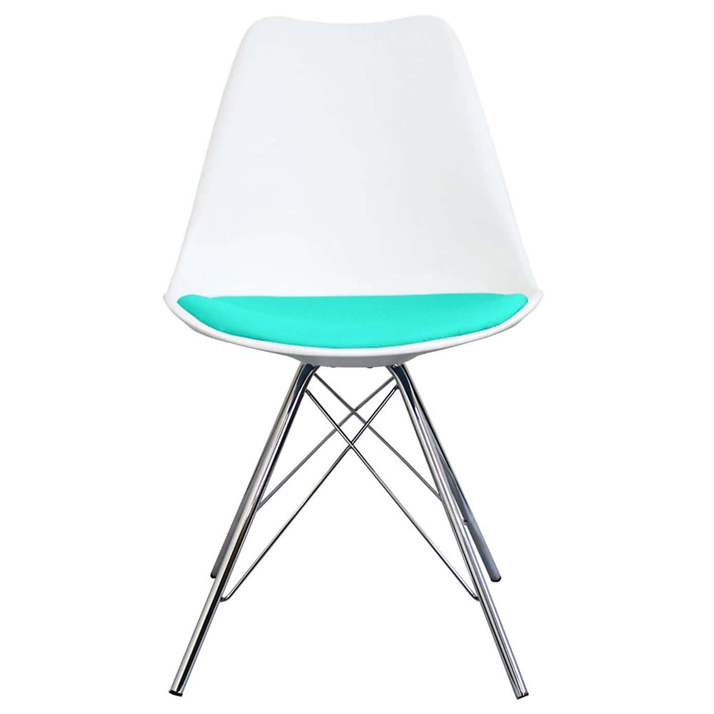 Fusion Living Soho White Plastic Dining Chair