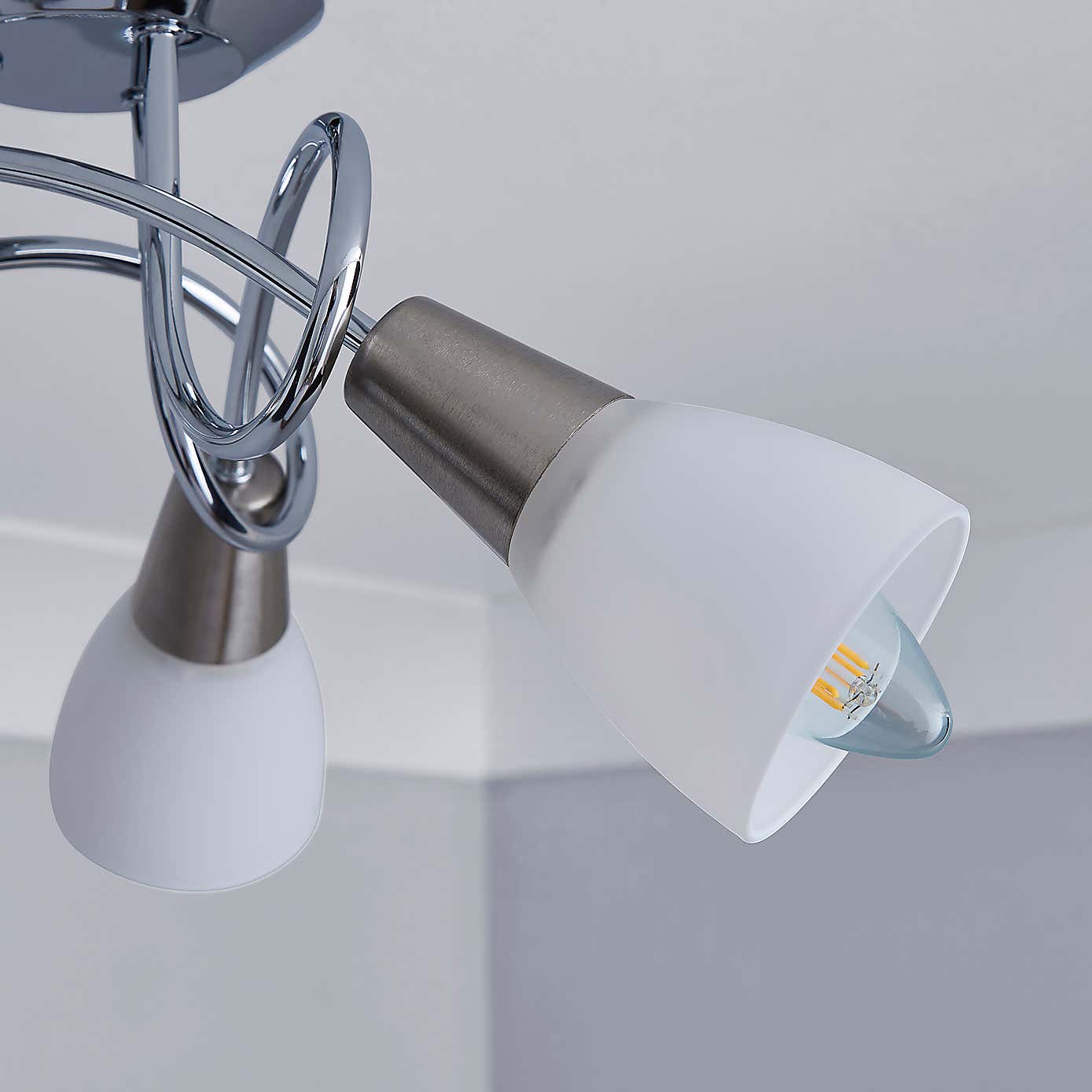 Smithson 3-Light Chrome Ceiling Fitting
