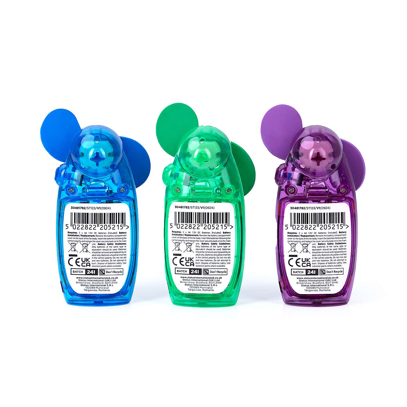 Mini Multi-Coloured Handheld Fan