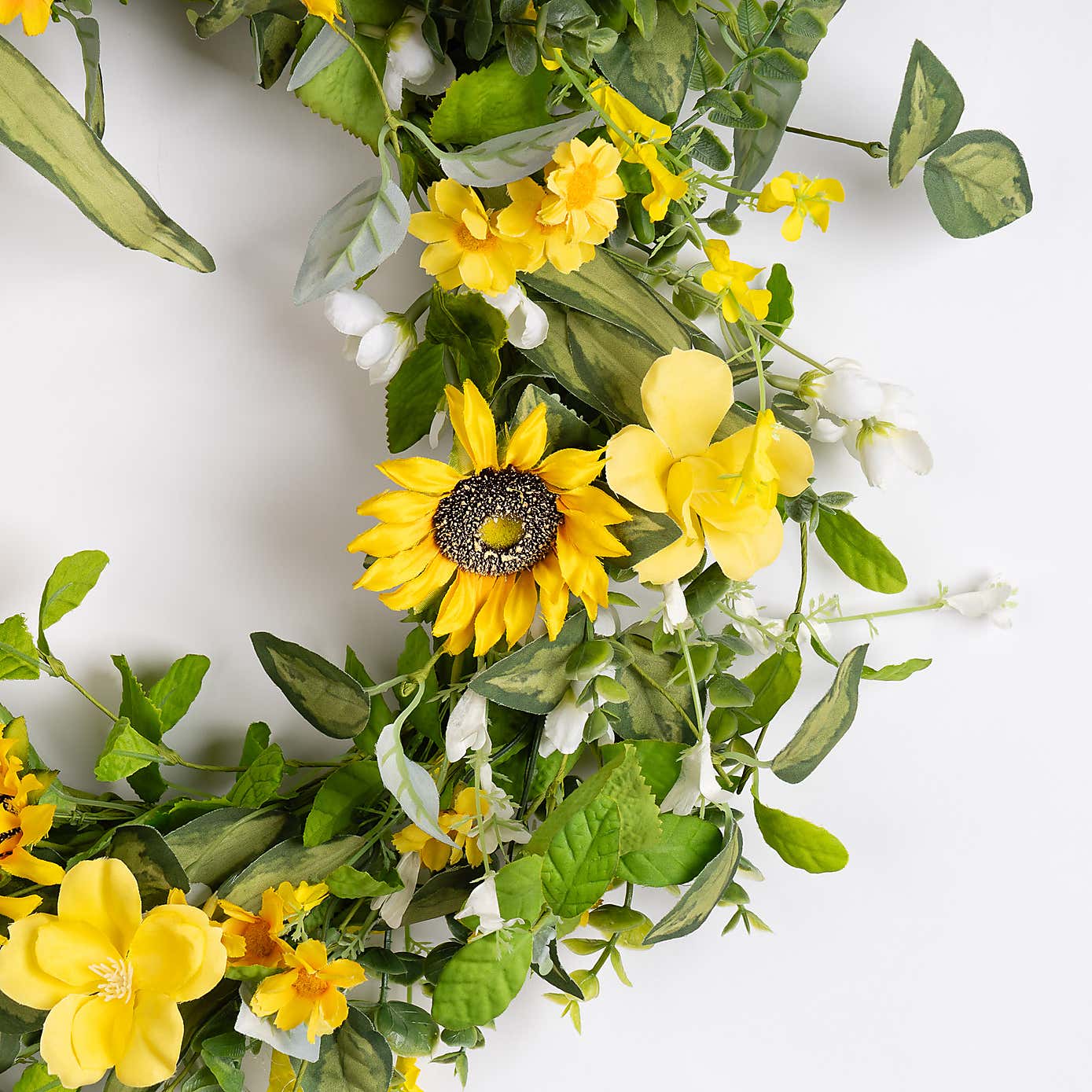 Artificial Spring Yellow Sunflower Wreath