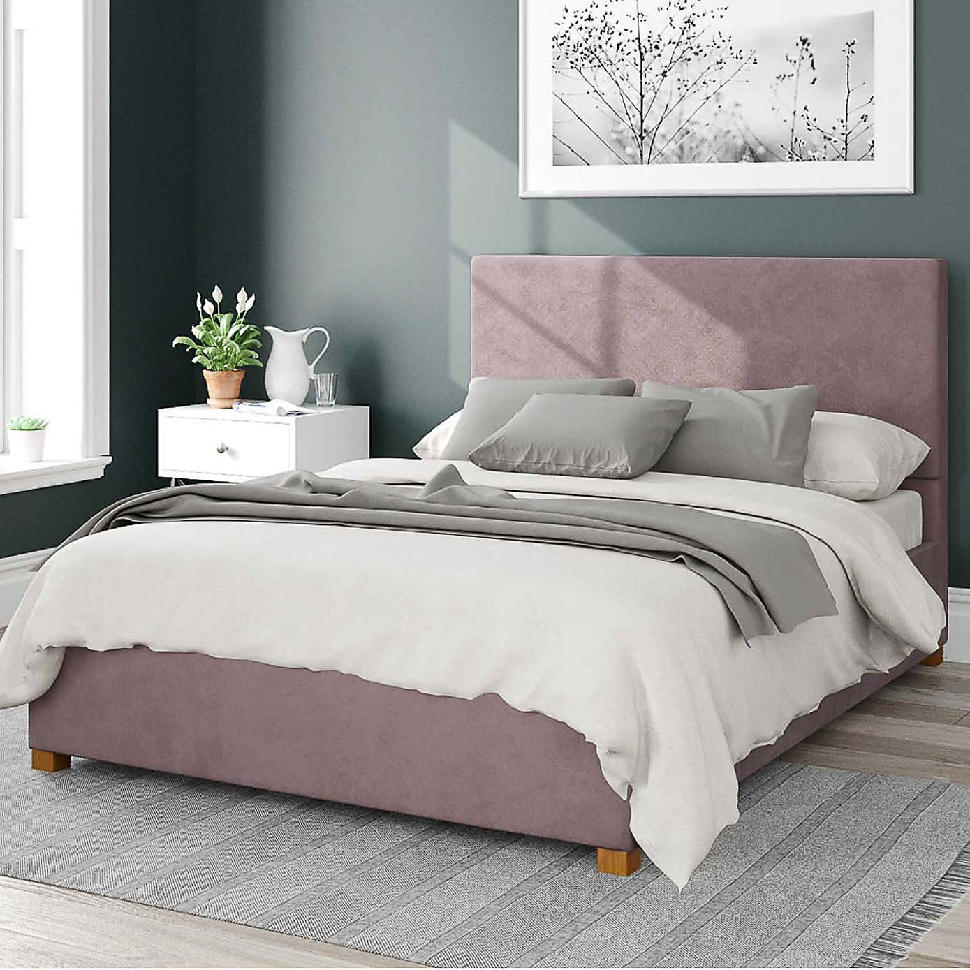 Garland Plush Velvet Ottoman Bed