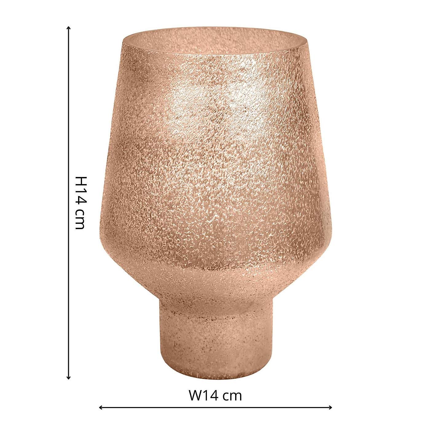 Opulent Tall Curved Metallic Glass Vase