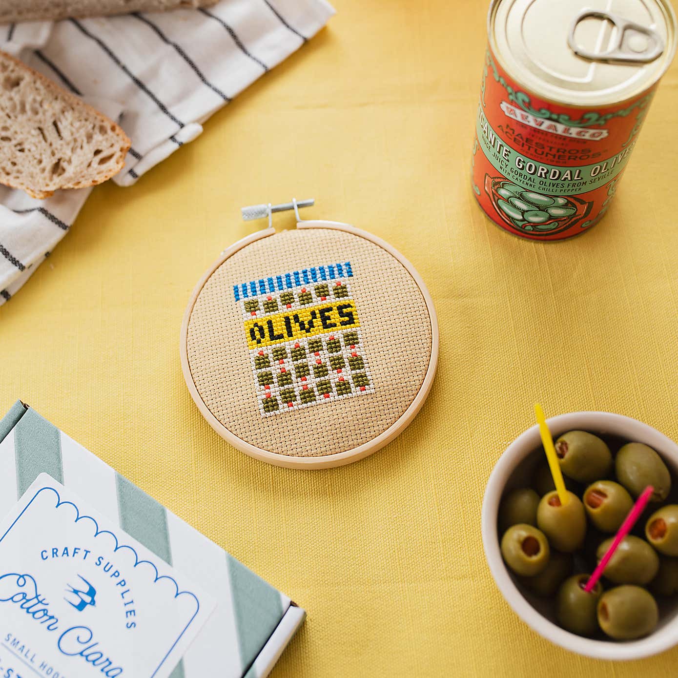 Cotton Clara Olives Cross Stitch Kit