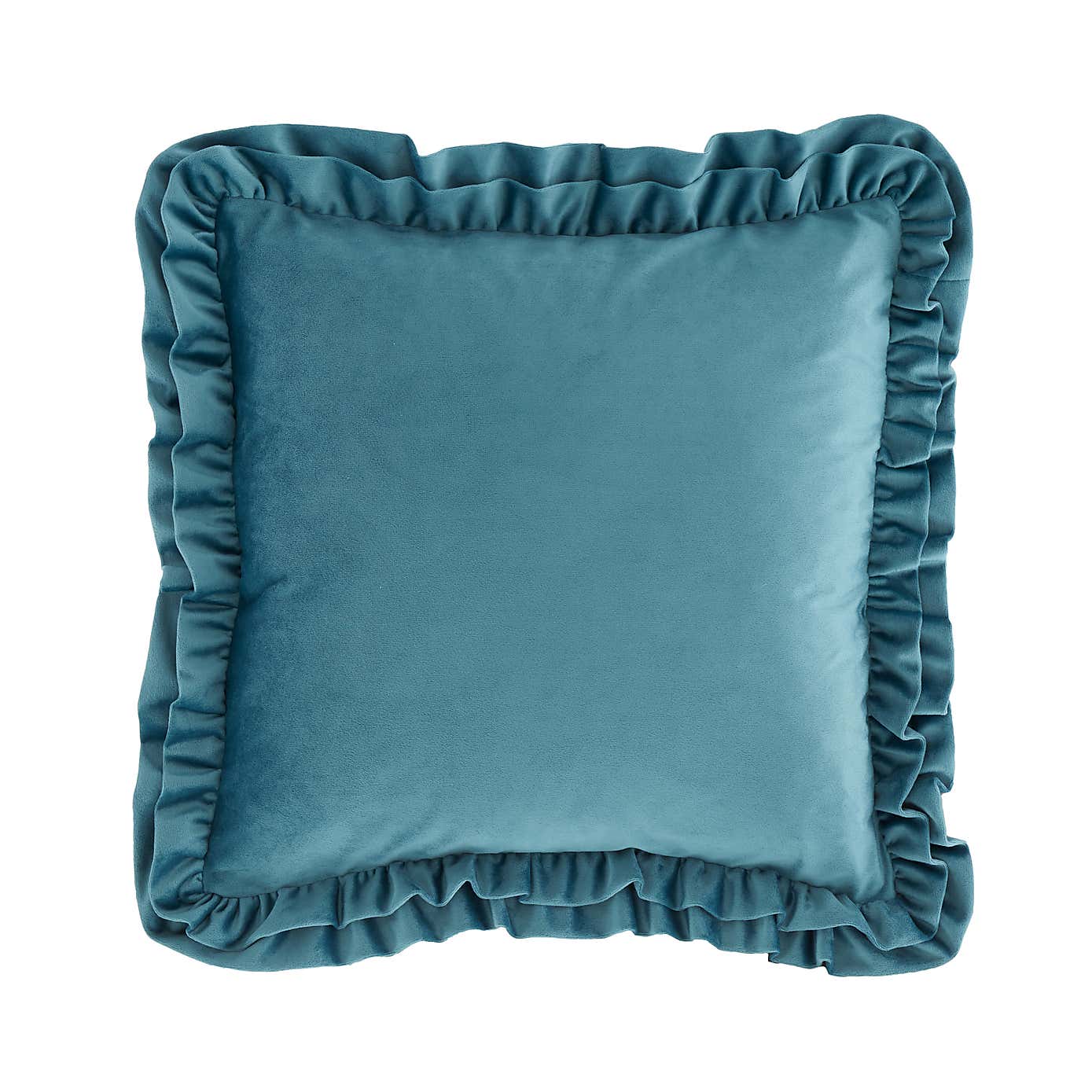 Catherine Lansfield So Soft Velvet Touch Double Frill Square Cushion