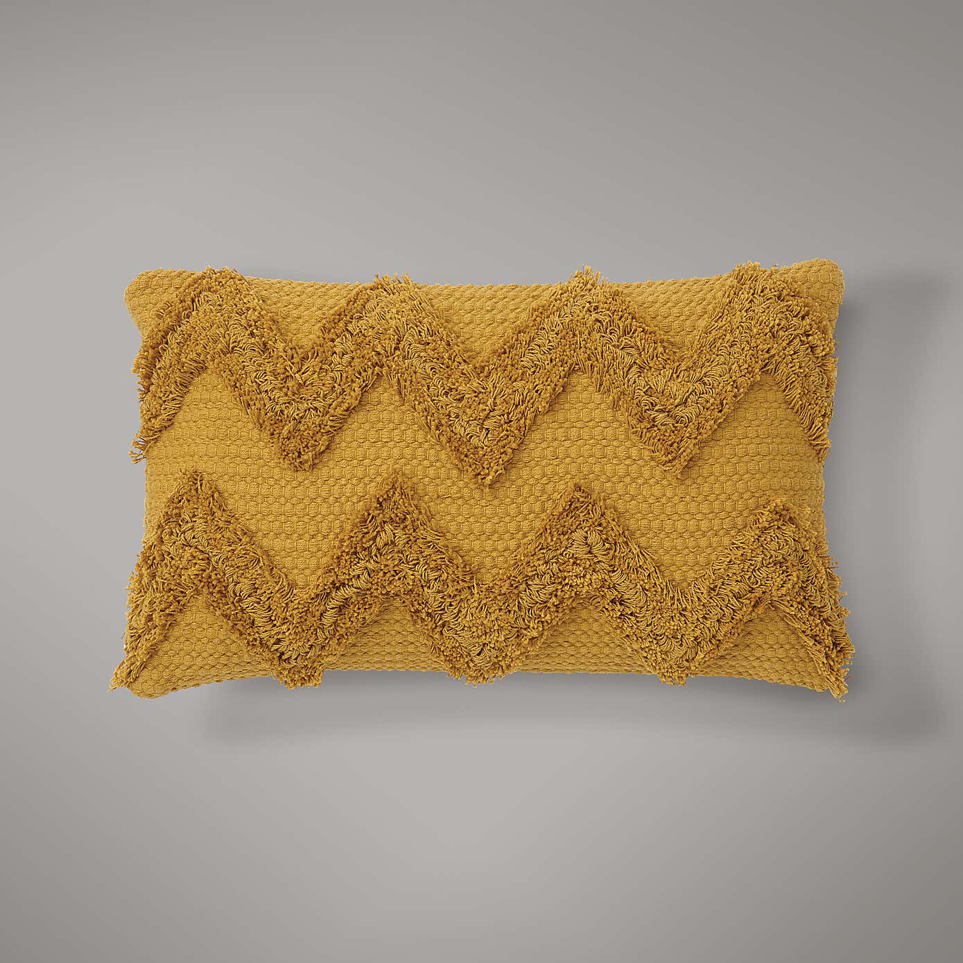 Zig Zag Tufted Cotton Cushion